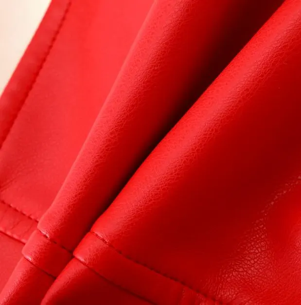 Embroidered Red and Black Color Block Racing Jacket