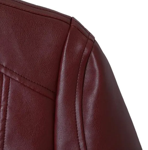 Multi-zipper Asymmetrical Faux Leather Biker Jacket